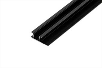 潮州航空纤维墙咔铝合金带灯中条(哑黑氧化)