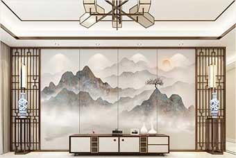 潮州森佰汇航空纤维(山水画系列)